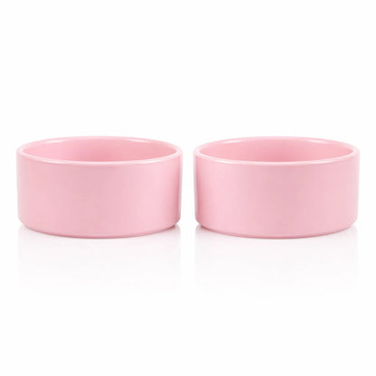 Gamelle chaton céramique - Gaceri : modèle Rose Poudré Duo - AstuceChat