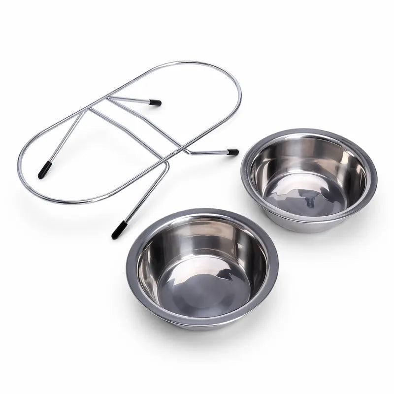 Gamelle Chaton Inox - Gatinox : bols amovibles avec support inox pratique et stable - AstuceChat