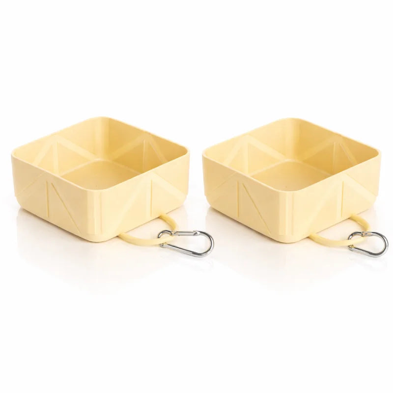 Gamelle de voyage chat - Gaplio : Duo Jaune Soleil - AstuceChat