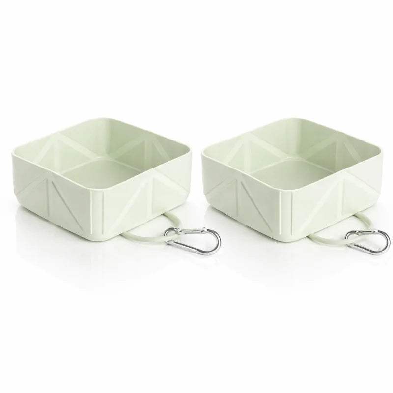 Gamelle de voyage chat - Gaplio : Duo Vert Sauge - AstuceChat