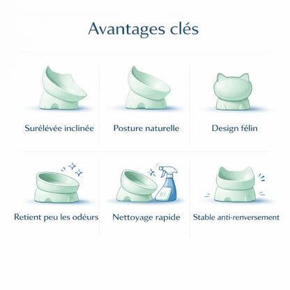 Gamelle design pour chat - Gaféli : avantages clés - AstuceChat