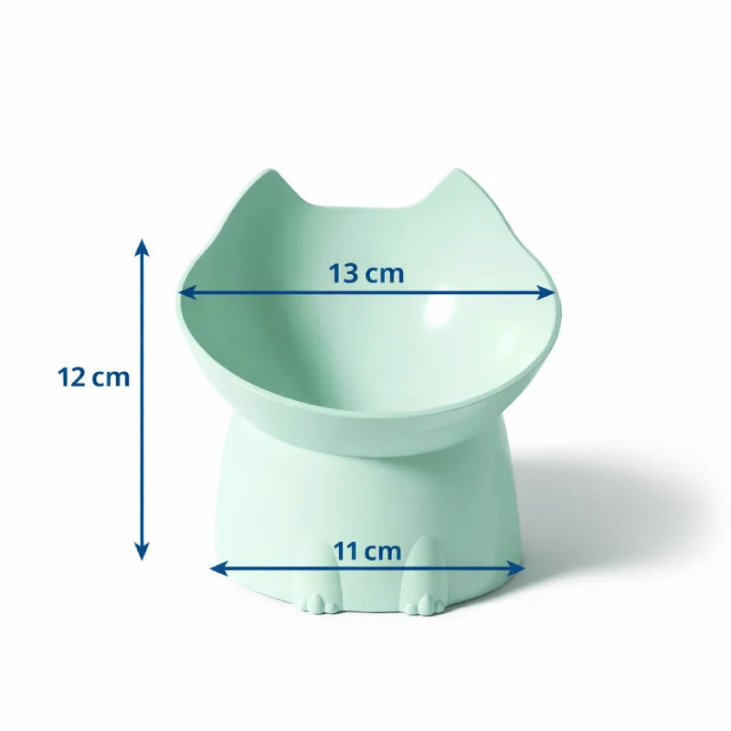 Gamelle design pour chat - Gaféli : dimensions bol vert sauge - AstuceChat