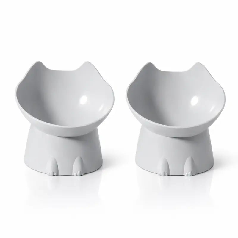Gamelle design pour chat - Gaféli : modèle duo Gris Brume - AstuceChat