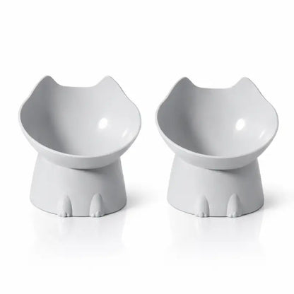 Gamelle design pour chat - Gaféli : modèle duo Gris Brume - AstuceChat