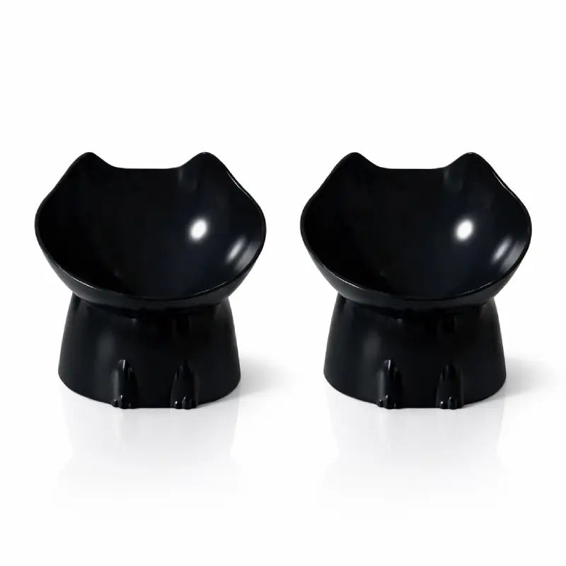 Gamelle design pour chat - Gaféli : modèle duo Noir Profond - AstuceChat