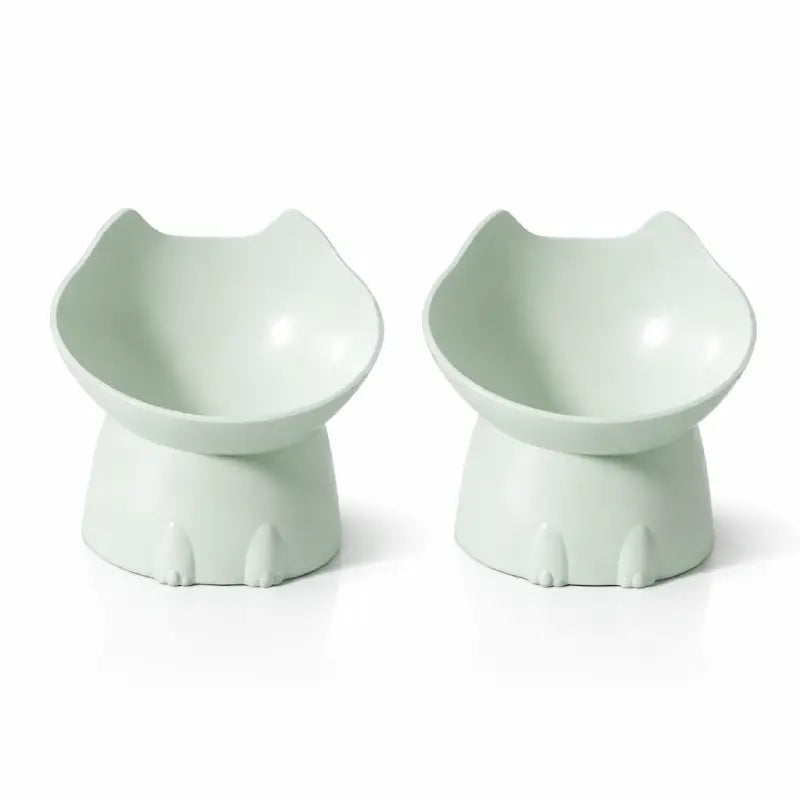 Gamelle design pour chat - Gaféli : modèle duo Vert Sauge - AstuceChat