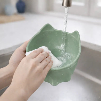 Gamelle design pour chat - Gaféli : nettoyage bol vert sauge - AstuceChat
