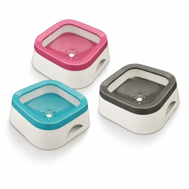 Gamelle eau chat - Gao : coloris Graphite Ivoire, Rose Pivoine et Bleu Lagon- AstuceChat