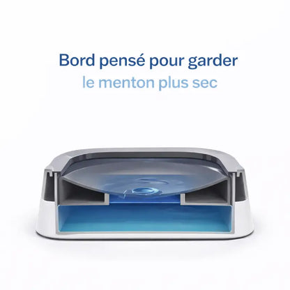 Gamelle eau chat - Gao : vue en coupe du système pour garder le menton plus sec AstuceChat