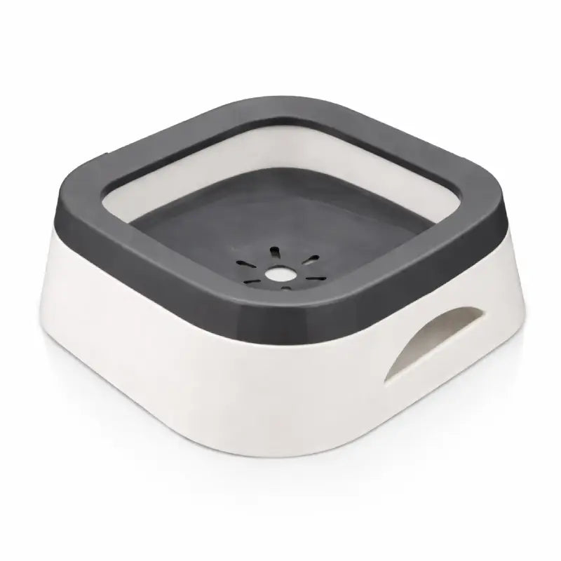 Gamelle eau chat - Gao : vue de trois quarts en coloris Graphite Ivoire - AstuceChat