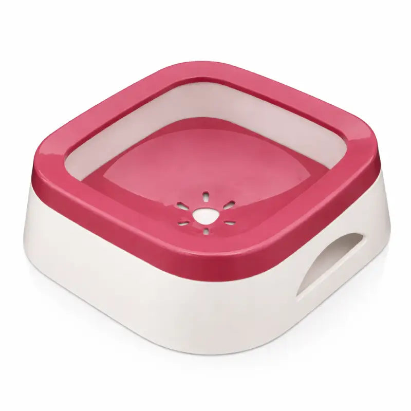 Gamelle eau chat - Gao : vue de trois quarts en coloris Rose Pivoine - AstuceChat