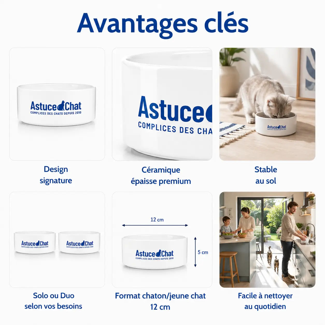 Gamelle en ceramique pour chaton - Gadix : avantages clés - AstuceChat