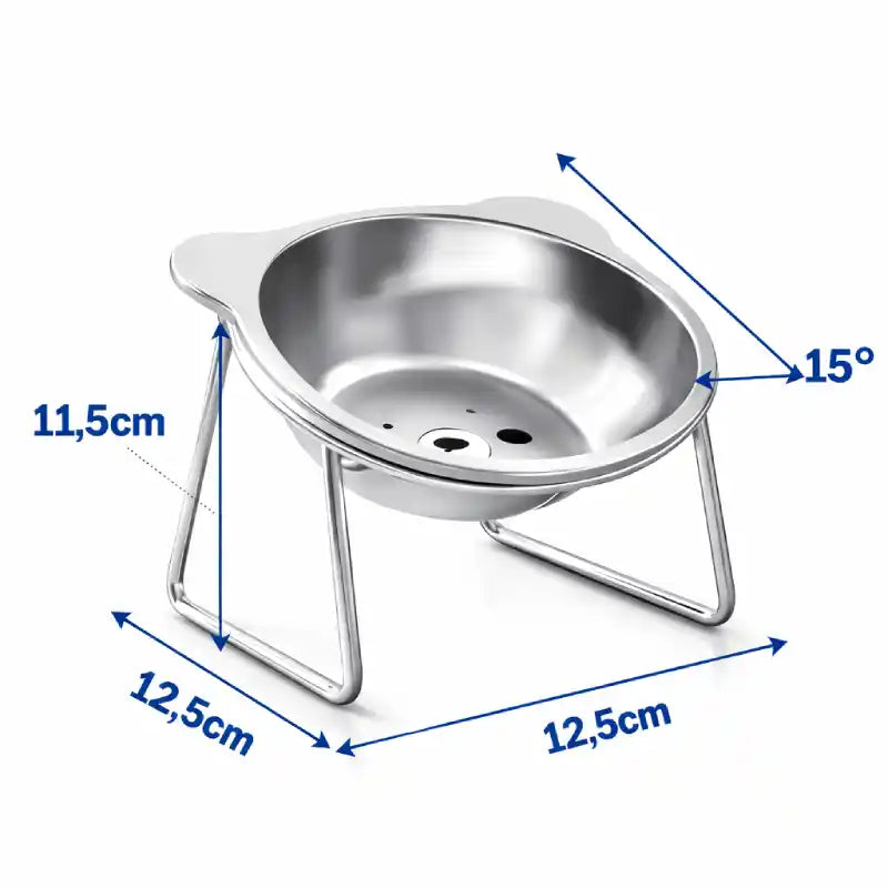 Gamelle en inox pour chat - Galiox : dimensions solo - AstuceChat