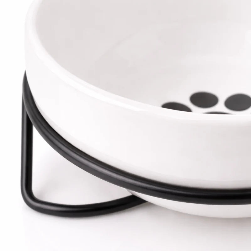 Gamelle ergonomique chat - Gavielle : détail du support Noir Mat - AstuceChat