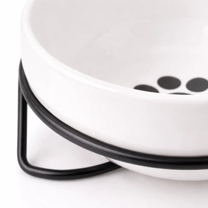 Gamelle ergonomique chat - Gavielle : détail du support Noir Mat - AstuceChat