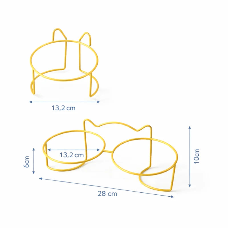 Gamelle ergonomique chat - Gavielle : dimensions du support Duo - AstuceChat