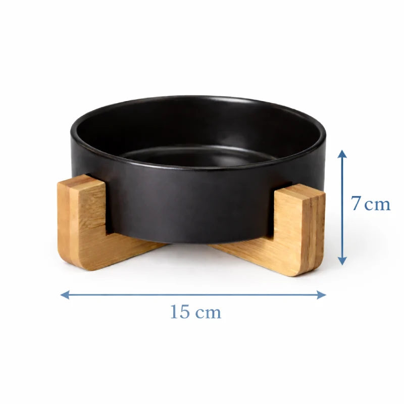 Gamelle ergonomique pour chat - Galvo : dimensions du modèle Noir Onyx - AstuceChat