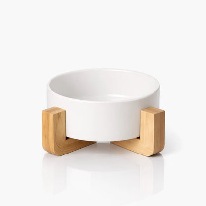 Gamelle ergonomique pour chat - Galvo : modèle Blanc Neige Solo - AstuceChat