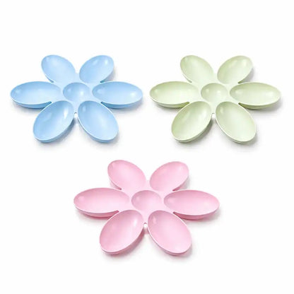 Gamelle fleur pour plusieurs chatons - Gaflora : disponible en Bleu Céleste, Vert Tilleul et Rose Poudré pour s’adapter à tous les intérieurs - AstuceChat