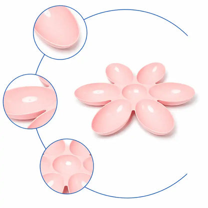 Gamelle fleur pour plusieurs chatons - Gaflora : modèle Rose Poudré avec finition lisse et bords arrondis pour un usage doux au quotidien - AstuceChat