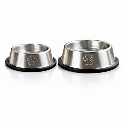 Gamelle inox chat - Galnox : diamètre 15,5 cm  et 18 cm double mix - AstuceChat
