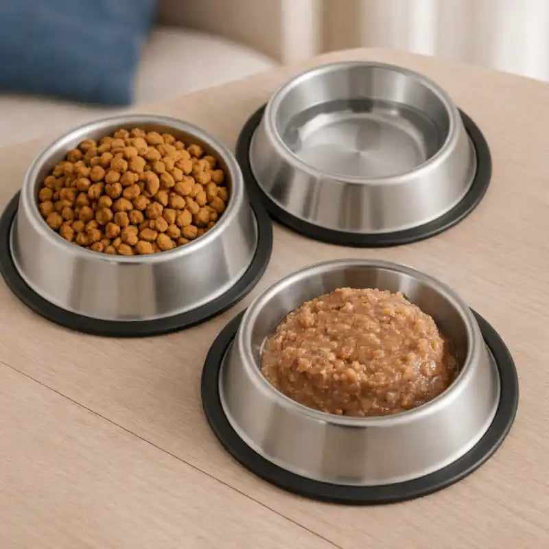Gamelle inox chat- Galnox : bol inox pour croquettes, pâtée et eau - AstuceChat