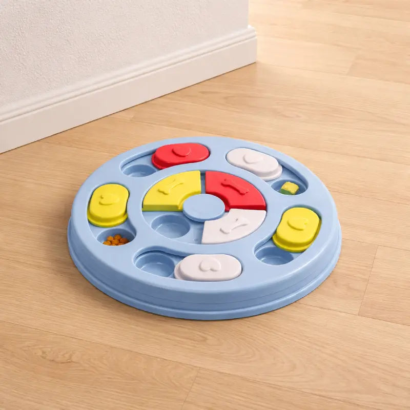 Gamelle labyrinthe chat - Galaby : vue du jeu interactif avec compartiments à friandises - AstuceChat