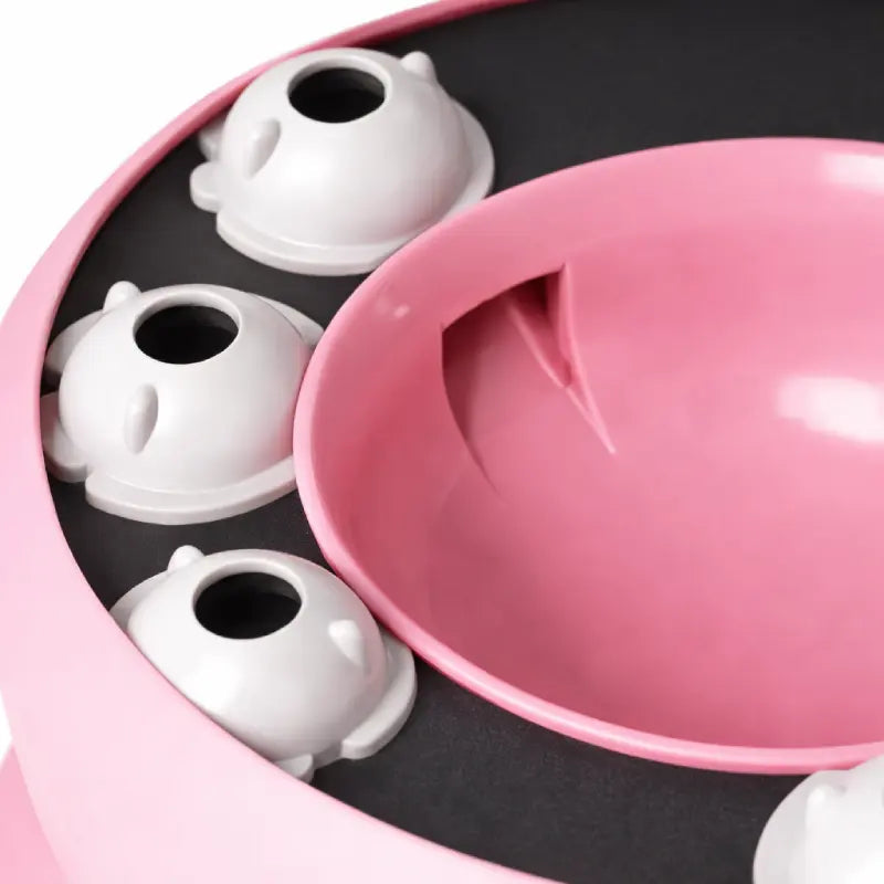 Gamelle ludique chat - Galudi : détail Rose Poudré - AstuceChat