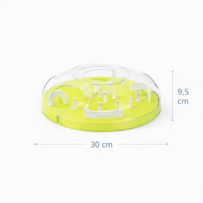 Gamelle ludique pour chat - Galudéa : dimensions Vert Oasis - AstuceChat