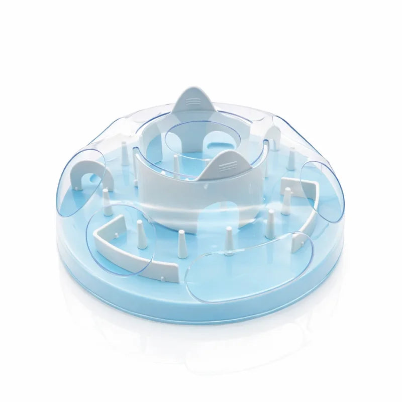 Gamelle ludique pour chat - Galudéa : modèle Bleu Horizon - AstuceChat