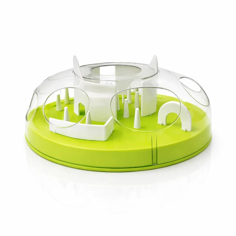 Gamelle ludique pour chat - Galudéa : modèle Vert Oasis - AstuceChat