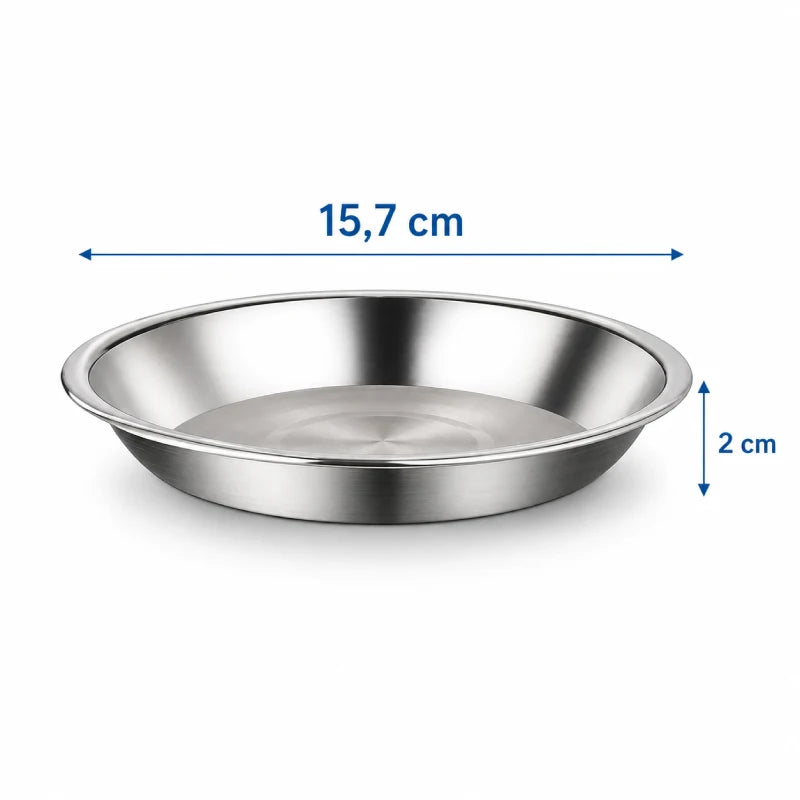 Gamelle plate pour chaton - Ganox : dimensions du modèle 15,7 cm - AstuceChat