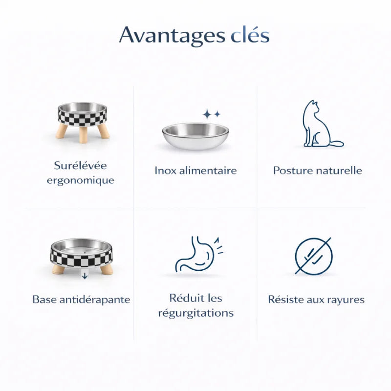 Gamelle pois ou damier - Galéox : avantages clés - AstuceChat