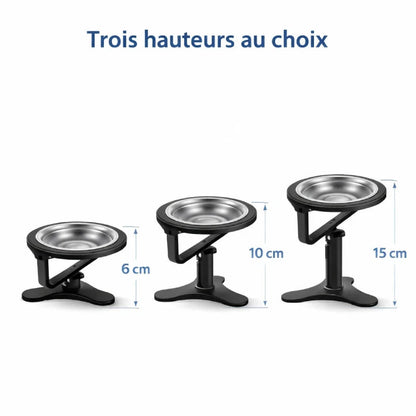 Gamelle pour chat surélevée - Galtura : trois hauteurs au choix - AstuceChat