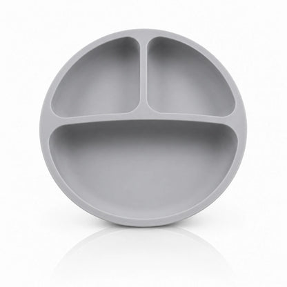 Gamelle pour chaton compartimentée - Gacompa : 3 compartiments en Gris Brume - AstuceChat