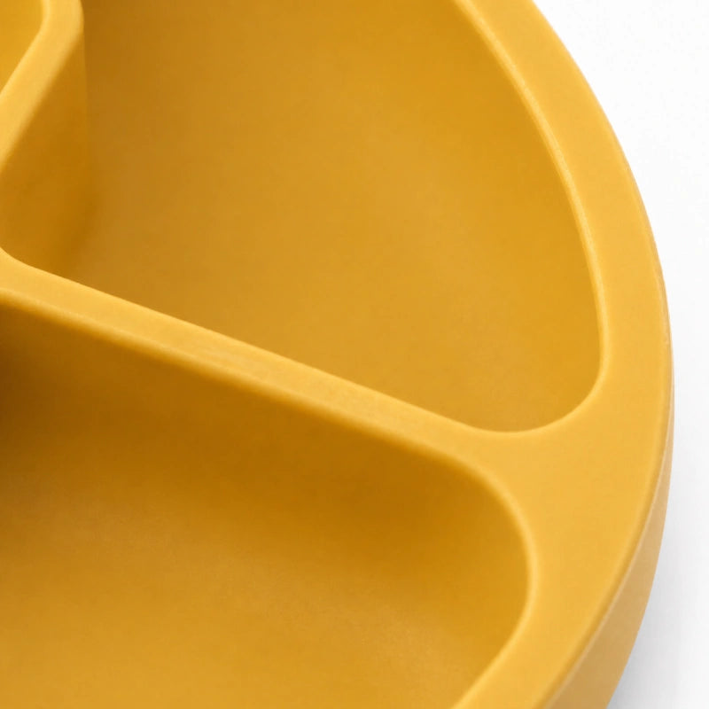 Gamelle pour chaton compartimentée - Gacompa : gros plan compartiments en Jaune Soleil - AstuceChat
