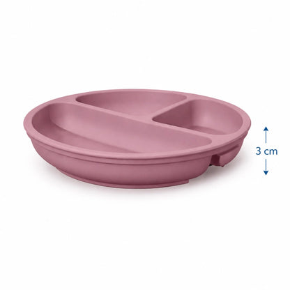 Gamelle pour chaton compartimentée - Gacompa : hauteur basse 3 cm en Rose Ancien - AstuceChat