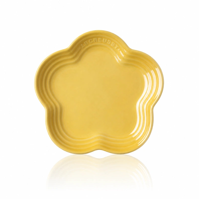 Gamelle pour chaton fait main - Gamain : assiette fleur Jaune Soleil - AstuceChat