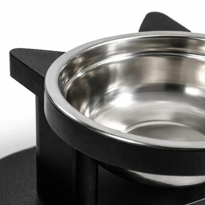 Gamelle triple pour chat - Gavion : détail bol modèle Noir Graphite - AstuceChat