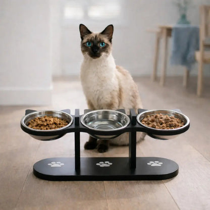Gamelle triple pour chat - Gavion : lifestyle chat siamois - AstuceChat