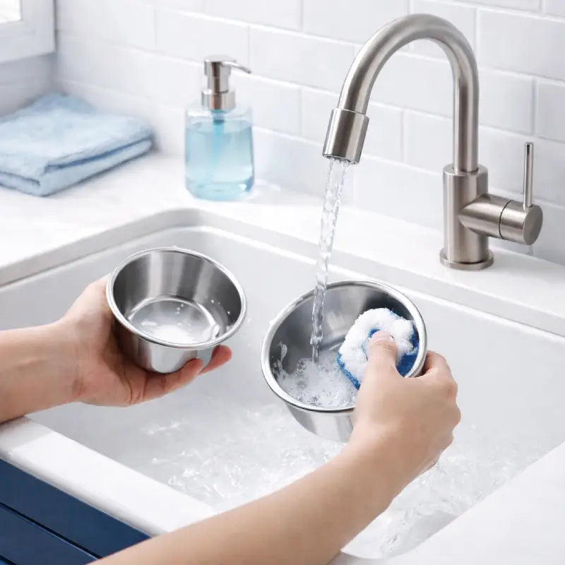 Gamelles chat fixation murale - Gavan : nettoyage bols inox - AstuceChat