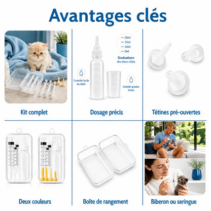 Kit biberon chaton - Nelora : avantages clés du kit complet de nourrissage - AstuceChat