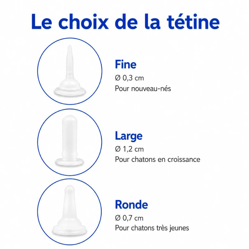 Kit biberon chaton - Nelora : guide du choix des tétines - AstuceChat