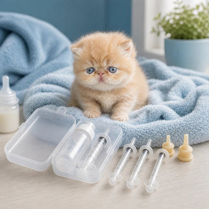 Kit biberon chaton - Nelora : kit complet avec biberon, seringues et tétines - AstuceChat