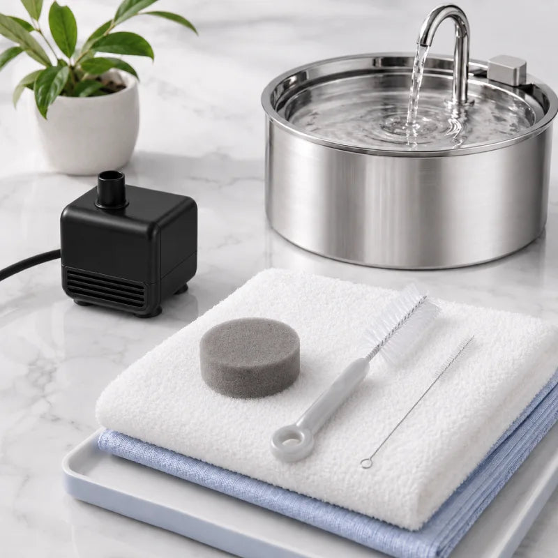 Nettoyage fontaine à eau chat - Kit, Axelia : kit complet - AstuceChat