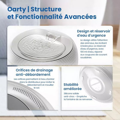 oarty fontaine a eau chat structure avancée