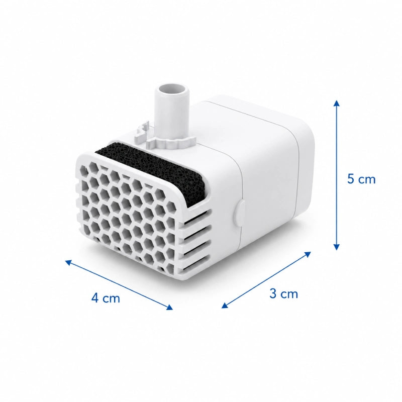 Pompe Oarty pour fontaine à eau chat : dimensions - AstuceChat