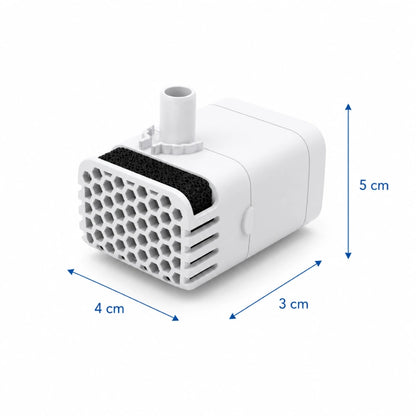 Pompe Oarty pour fontaine à eau chat : dimensions - AstuceChat