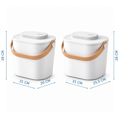 Seau croquette - Stami : dimensions des modèles Classique 8 L et Maxi 12 L - AstuceChat