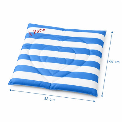 Tapis rafraîchissant chat - Axolia : dimensions 58 x 68 cm du modèle Bleu Rayé - AstuceChat